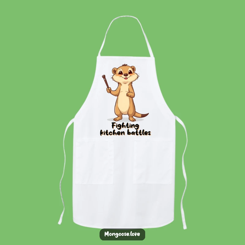 Funny Brave Mongoose Apron: Cook with Courage!