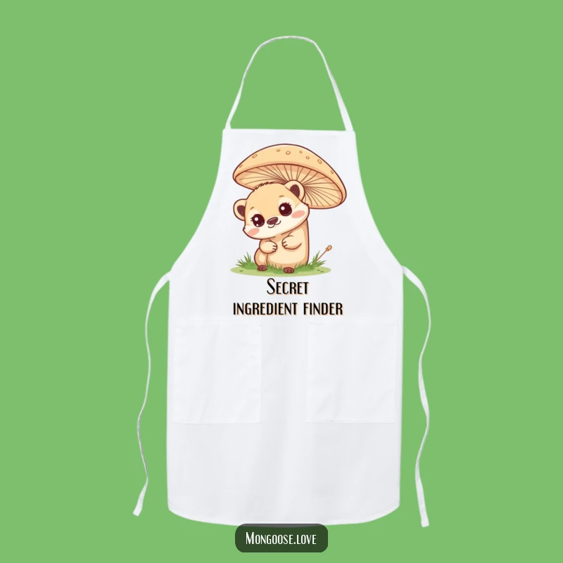 Funny Curious Mongoose Apron: Explore Your Kitchen!