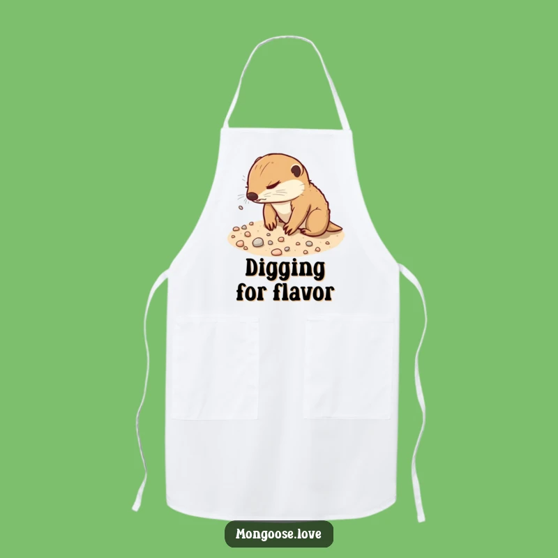 Funny Mongoose Digging Apron - Determined Soil Chef Kitchen Gift