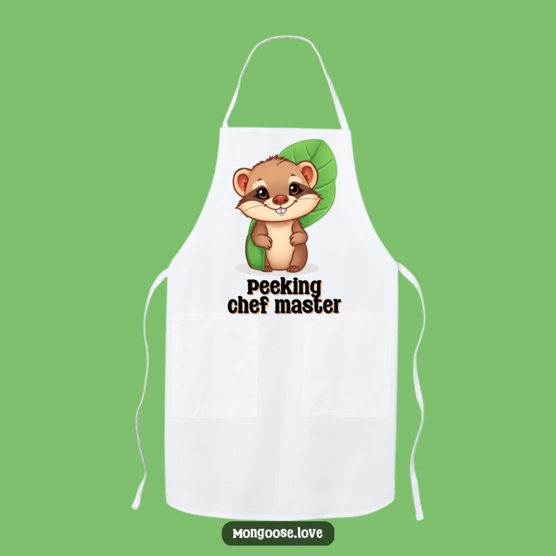 Funny Mongoose Grin Apron - Cheeky Chef Jungle Kitchen Gift