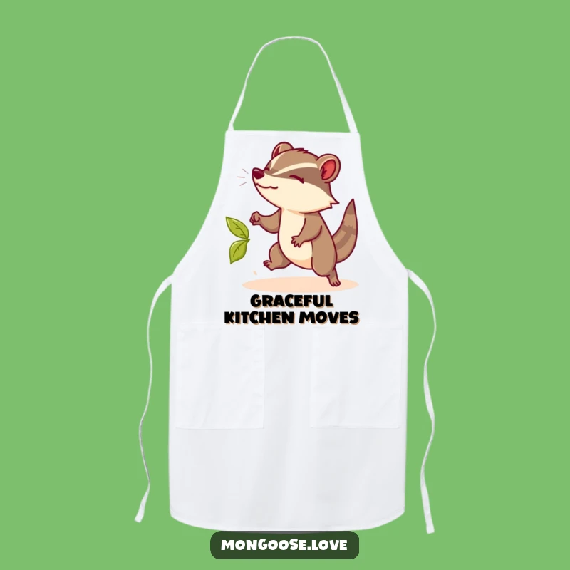 Funny Mongoose Cooking Apron: Elegant Humor for the Kitchen, Perfect Funny Gift