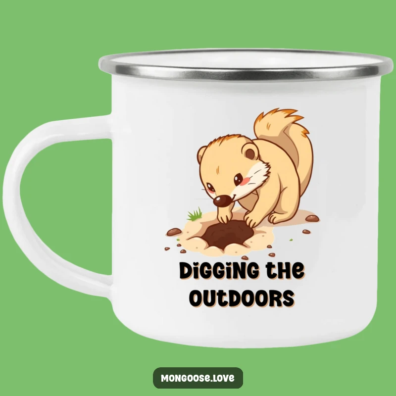 Funny Determined Mongoose Digging Camping Mug - Adventure Fuel