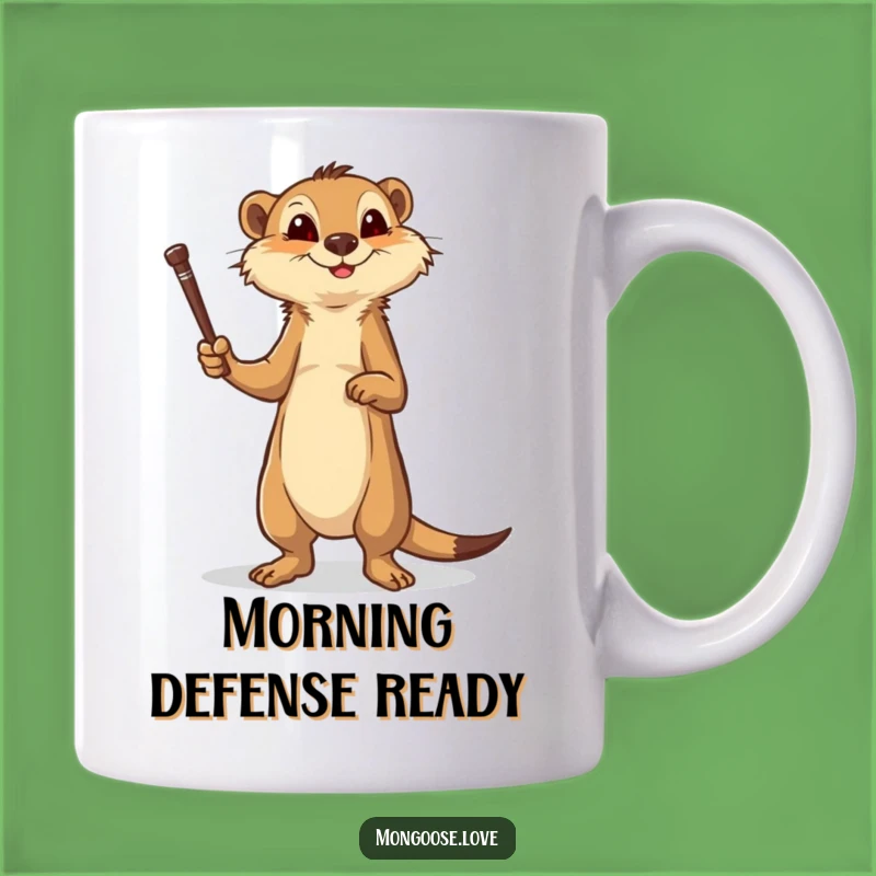 Funny Brave Mongoose Mug: Ready for Adventure!
