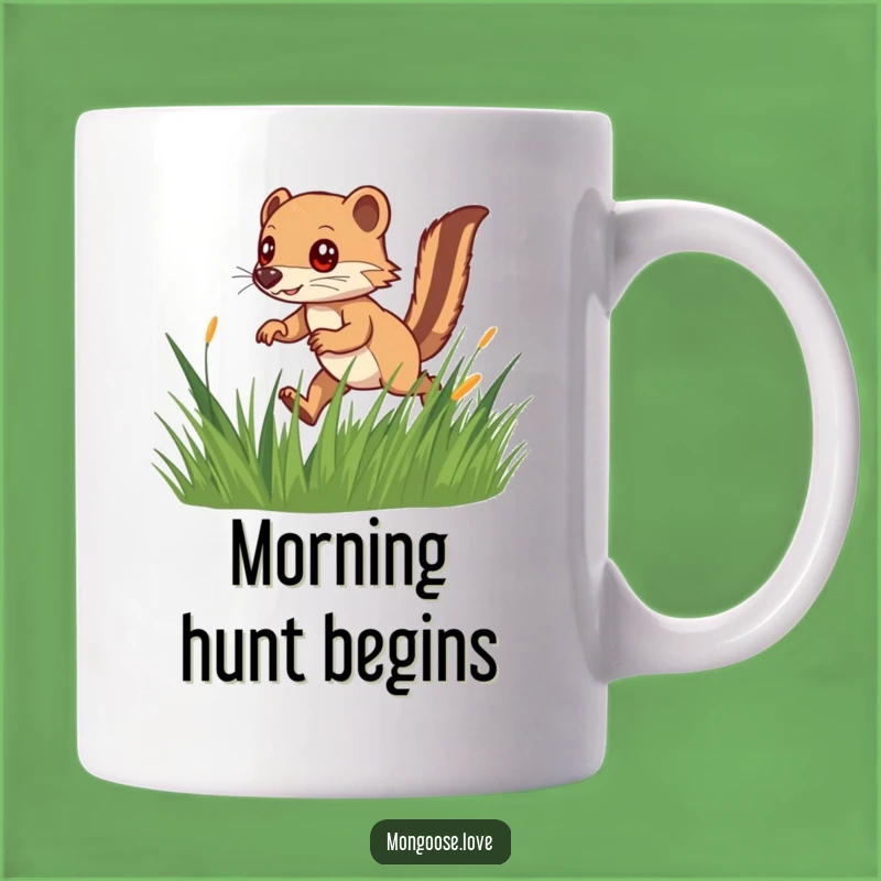 Funny Playful Mongoose Mug: A Hilarious Gift for Speedy Hunters
