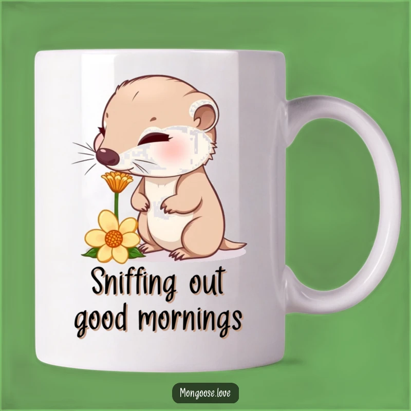 Funny Mongoose Flower Mug: A Curious and Hilarious Gift for Nature Lovers