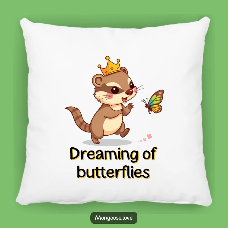Funny Mongoose Crown Pillow: Rest Like Royalty!
