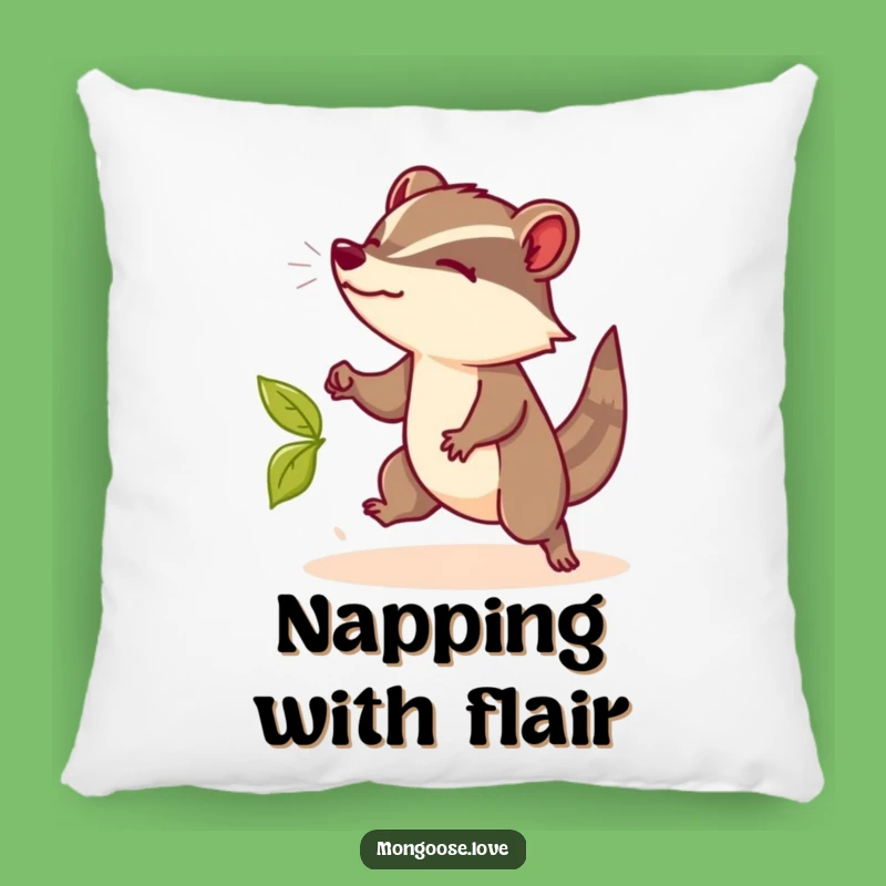 Funny Mongoose Pillow: Graceful Comfort, Perfect Humorous Funny Gift for Home