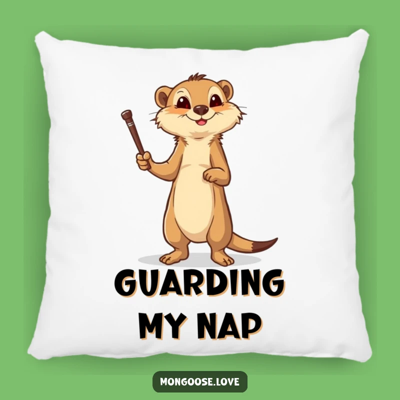 Funny Brave Mongoose Pillow: Cozy Up with Courage!