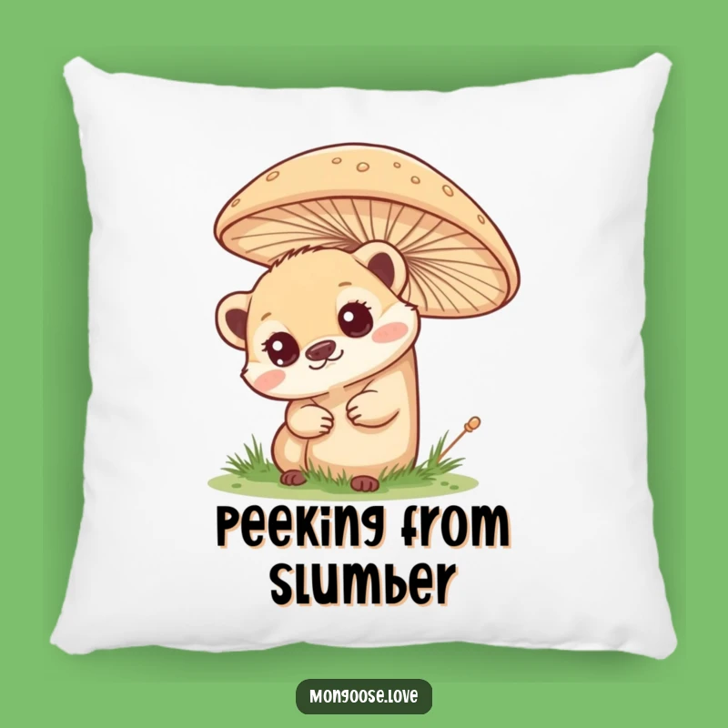 Funny Curious Mongoose Pillow: Cozy Up with Curiosity!