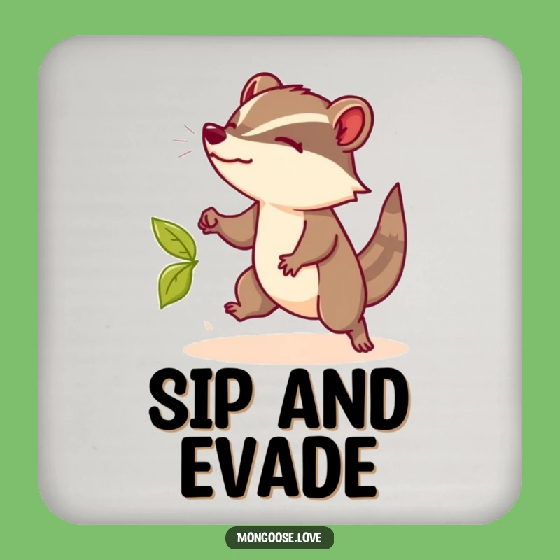 Funny Mongoose Coaster Set: Elegant Protection, Perfect Humorous Funny Gifts