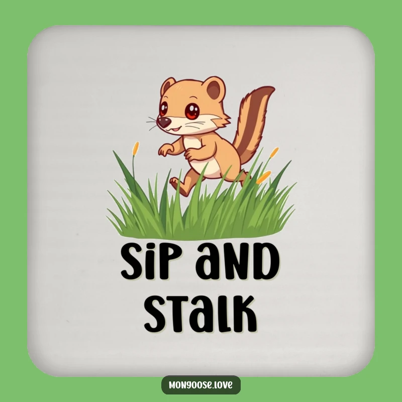 Funny Speedy Mongoose Coaster: Protect Surfaces with Playful Speed