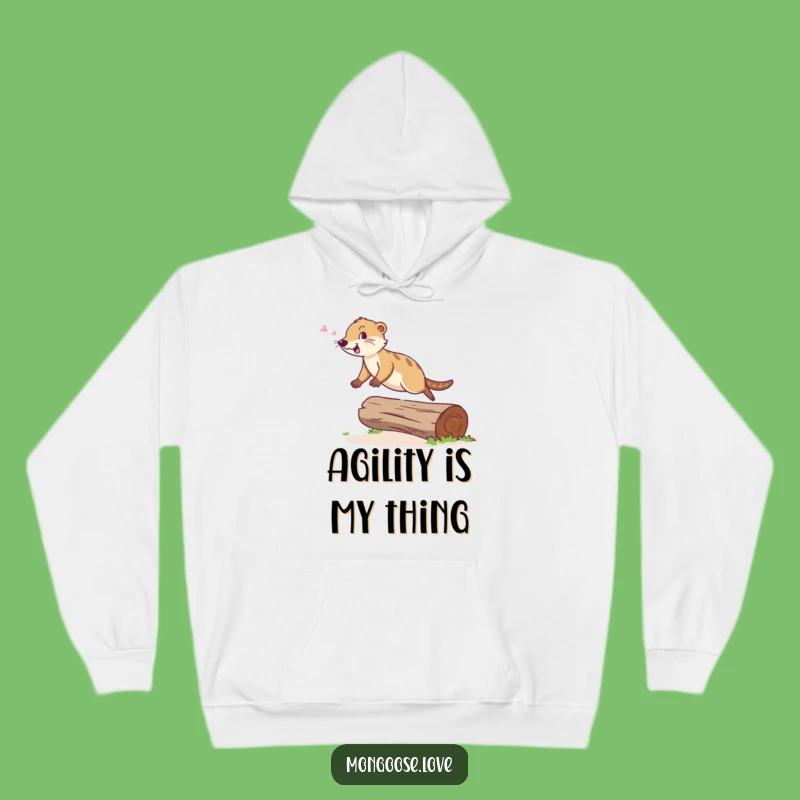 Funny Mongoose Leap Hoodie - Cozy Cheerful Agility Jumper Gift