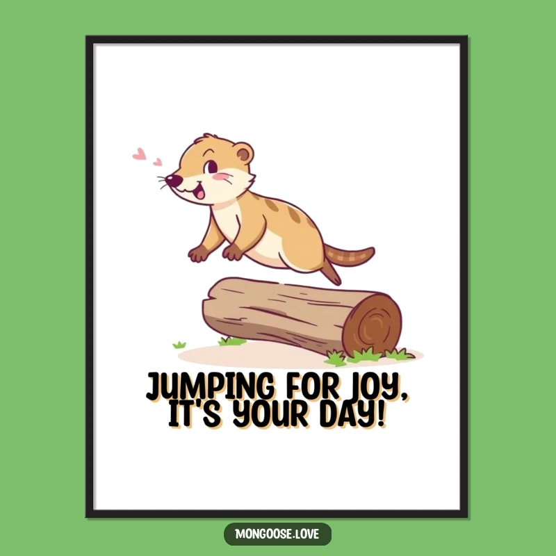 Free Printable Wall Art: Agile Mongoose Leap Downloadable Decor