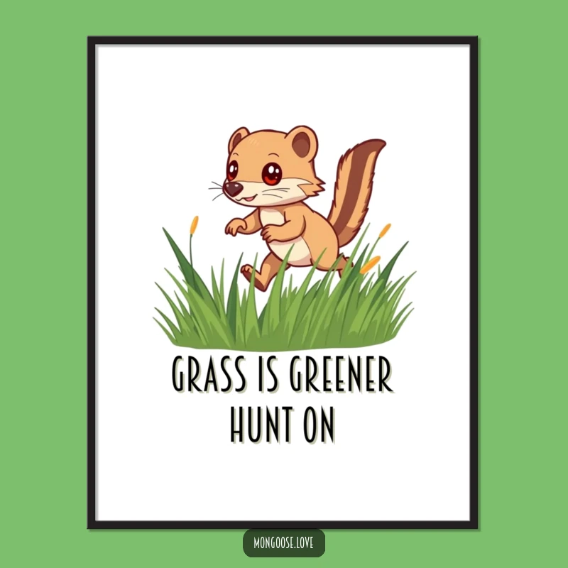Free Printable Wall Art: Playful Mongoose Hunt - Funny Downloadable Art for Adventurous Decor!