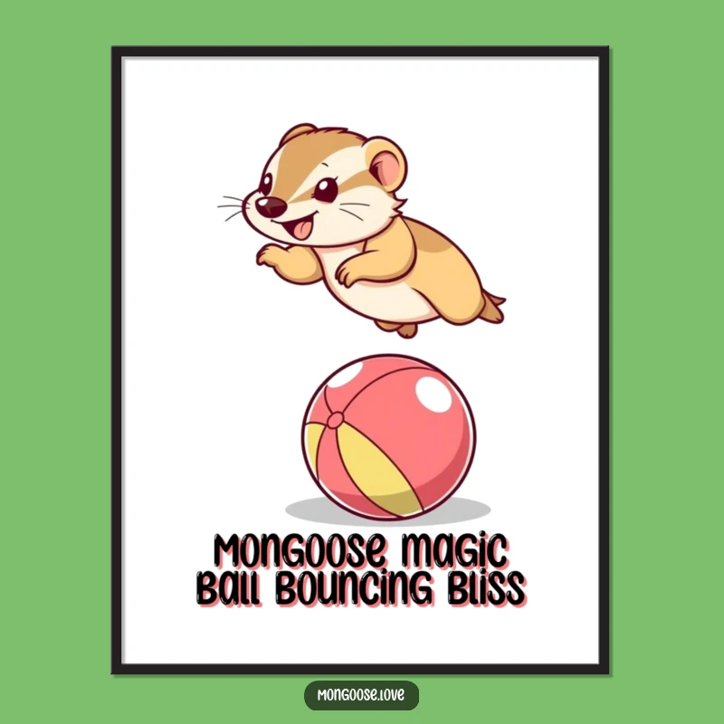 Funny Free Printable Mongoose Wall Art: Leaping Animal Downloadable Decor for Your Home