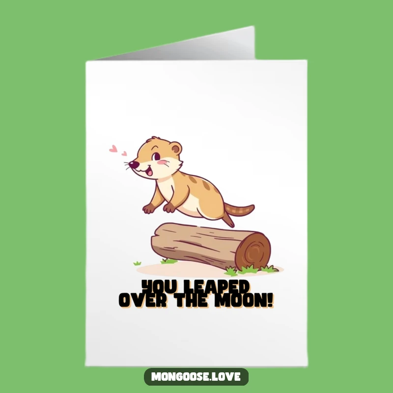Free Printable Congrats Card: Agile Mongoose Leap Funny Downloadable Gift