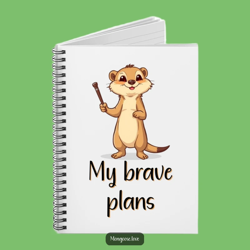 Funny Brave Mongoose Notebook: Record Your Adventures!