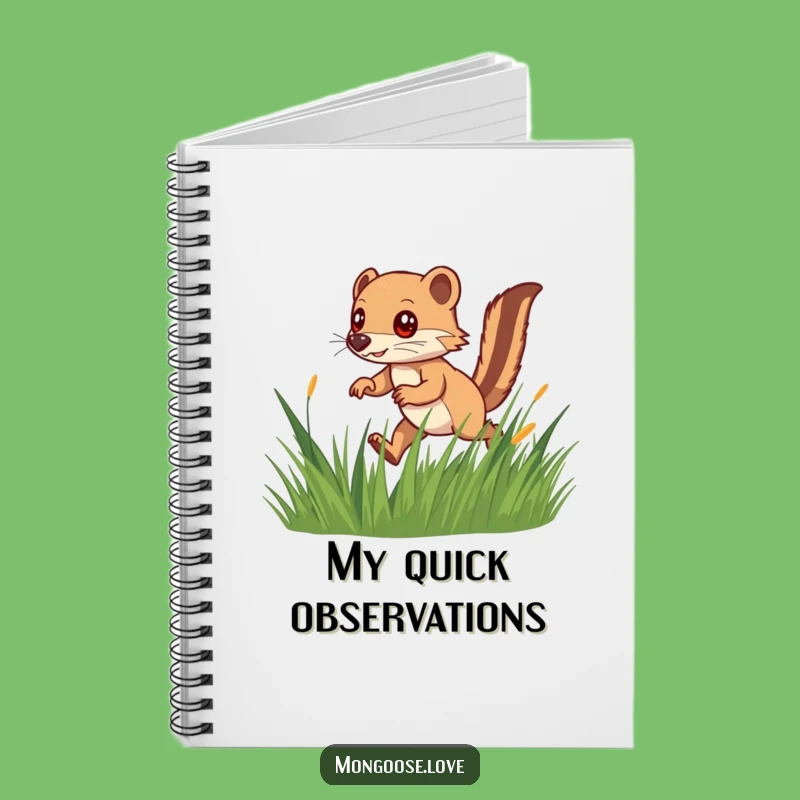 Funny Speedy Mongoose Notebook: Jot Down Ideas at Full Speed