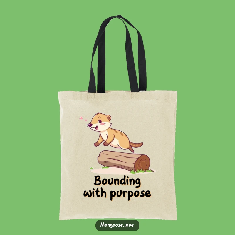 Funny Mongoose Leap Tote Bag - Cheerful Agility Carryall Gift
