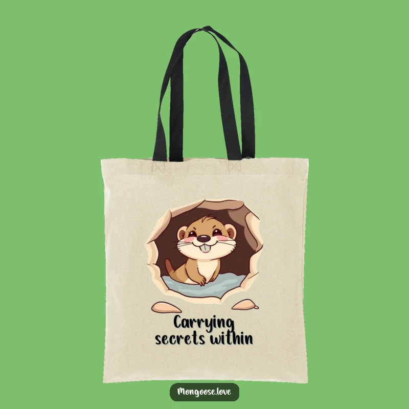 Funny Mongoose Diving Tote Bag: Carry Your Mischief in Style