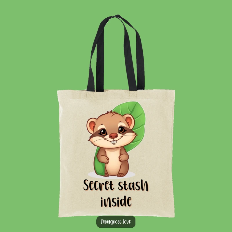 Funny Mongoose Grin Tote Bag - Cheeky Leaf Jungle Accessory Gift
